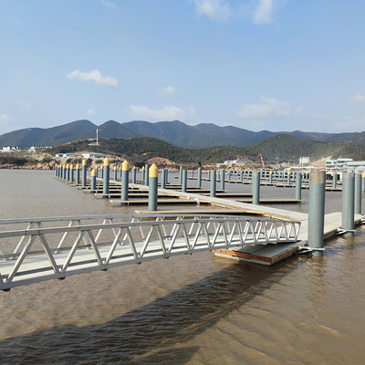 Marine Aluminum Dock Gangway Aluminum Alloy Frame HDPE Modular Pontoon