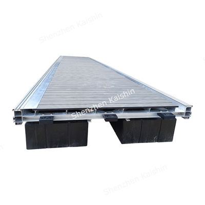 Corrosion Resistant Aluminum Floating Walkway with Anti-slip WPC Decking and Customized Ramp