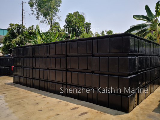 Modular LLDPE Marine Floating Dock EPS Foam Filled Plastic Cube 1420x900x550mm