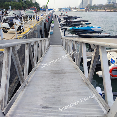 Niepoślizgowy aluminiowy przejście Płynny most Pontoon Dostosowywalny dok pływający
