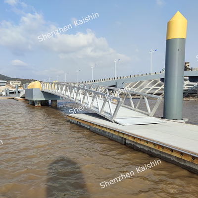 Aluminiowa trap schodowa dla łodzi z poręczą 1,1 m, udźwig 400 kg