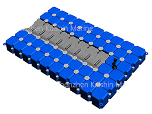 Stabilizowane UV kostki pływające HDPE 500 X 500 X 400mm Modułowe pomosty pływające Odporne na korozję